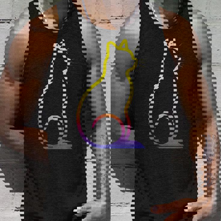 カラフルなかわいい猫 足 タンクトップ 彼への贈り物