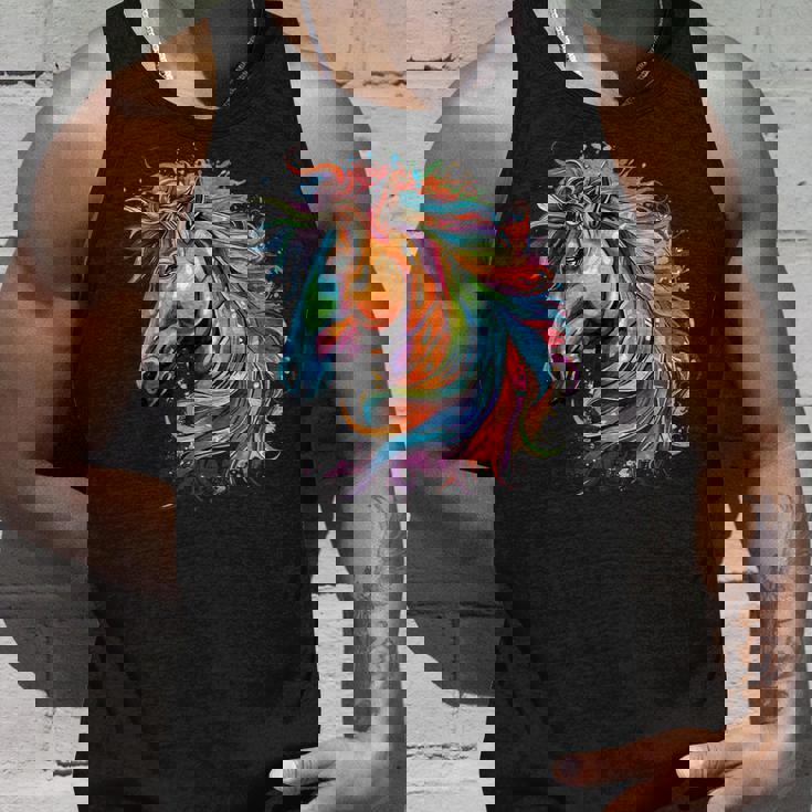 カラフルなアイルランドのドラフト馬愛好家スプラッシュアート タンクトップ 彼への贈り物