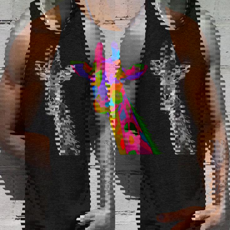 カラフルなキリン愛動物愛キリン タンクトップ 彼への贈り物