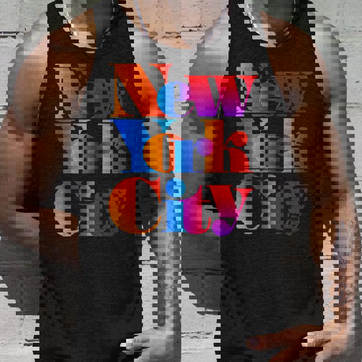 カラフルなニューヨークシティファッショングラフィックtシャツ、ニューヨーク市 タンクトップ 彼への贈り物