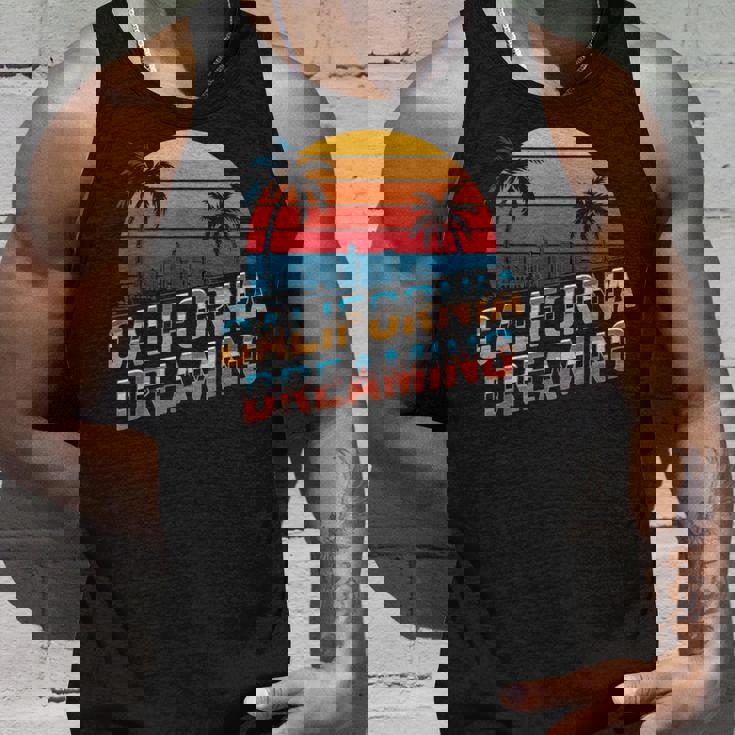 カリフォルニア ドリーミング サンセット ヤシの木 街並み タンクトップ 彼への贈り物