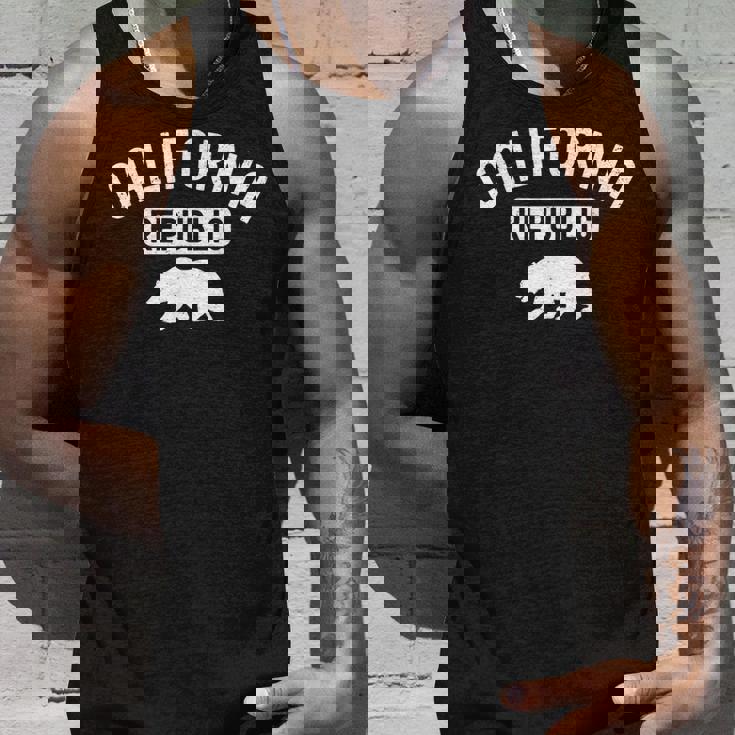 カリフォルニアリパブリックベアサーフビーチビンテージ国立公園 タンクトップ 彼への贈り物