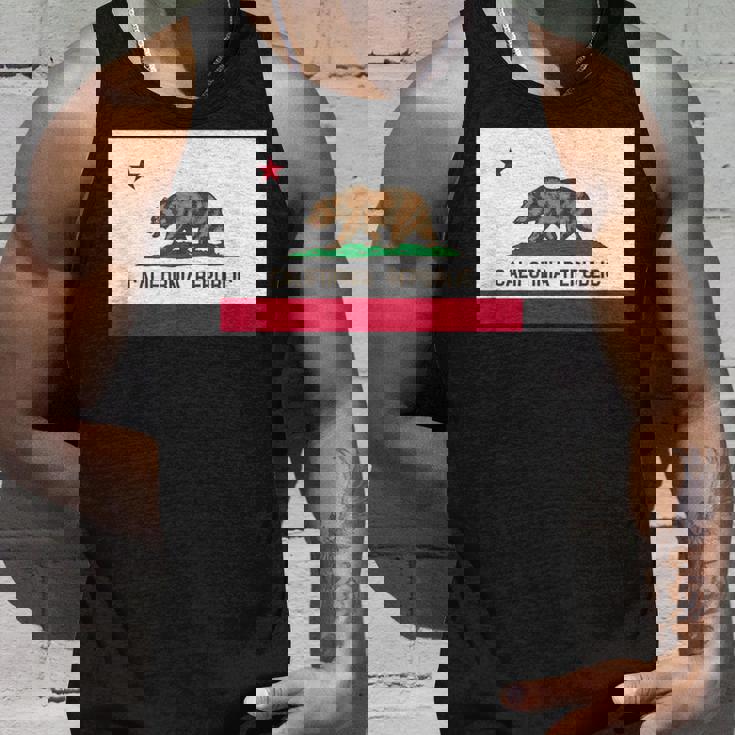 カリフォルニア州「ベアリパブリック」州旗 タンクトップ 彼への贈り物