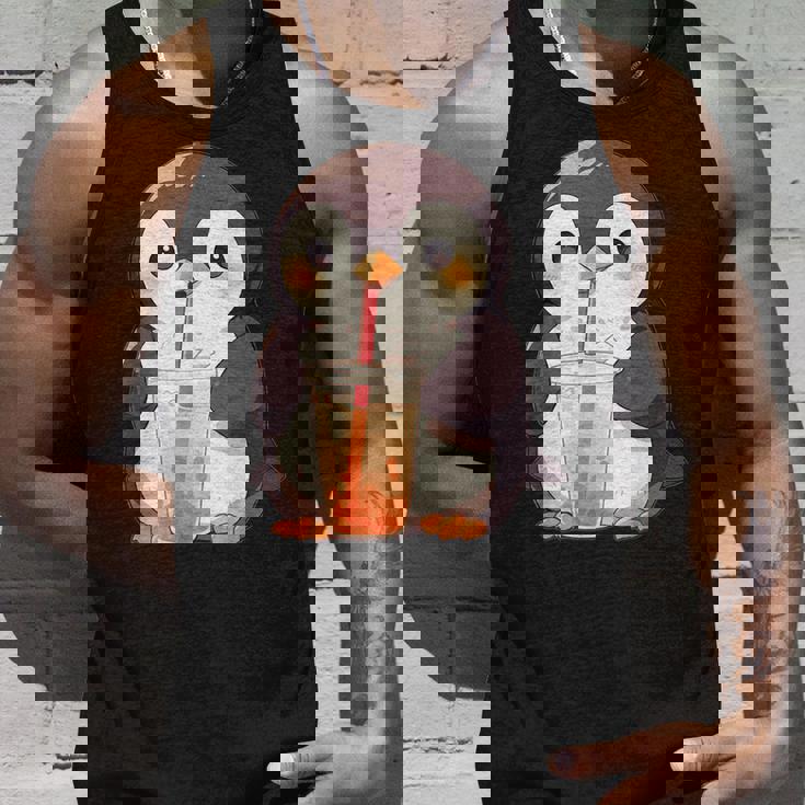 カワイイ ペンギンドリンク バブルティー ペンギンボバ タンクトップ 彼への贈り物