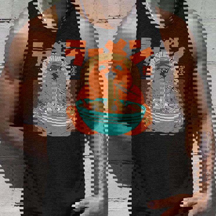 カワイイ ラーメンタヌキ妖怪 オタク アニメ 漫画 タンクトップ 彼への贈り物