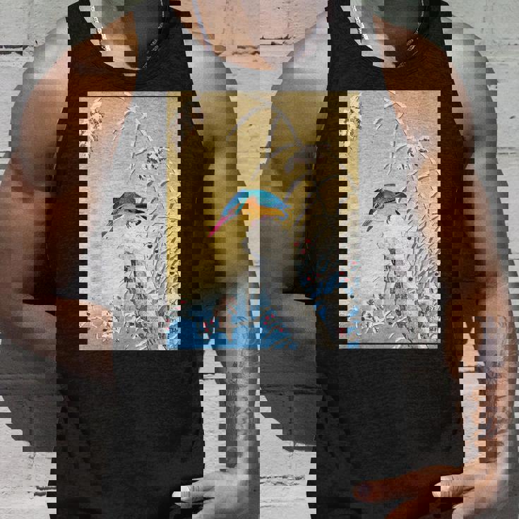 カワセミ 鳥 動物 ヴィンテージ 和 浮世絵 自然 江戸 タンクトップ 彼への贈り物