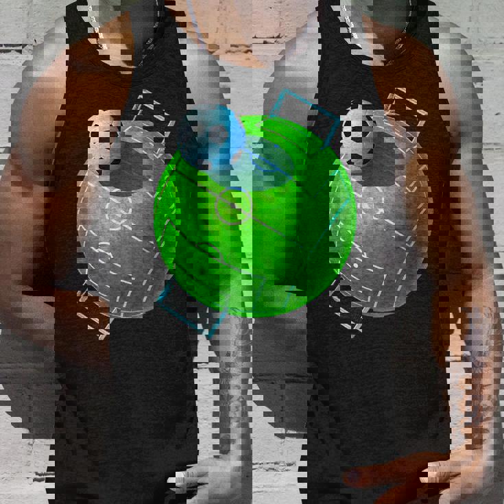 カーブ サッカーボール フィールドゴール サッカー選手 コーチ サッカーファン タンクトップ 彼への贈り物