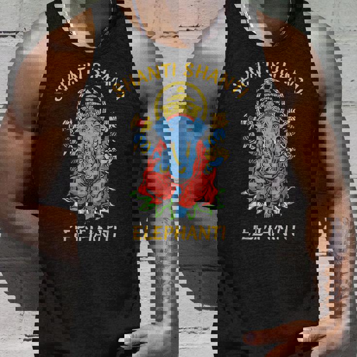 ガネーシャ ヨガ シャンティ 象 ブッダ 象 タンクトップ 彼への贈り物