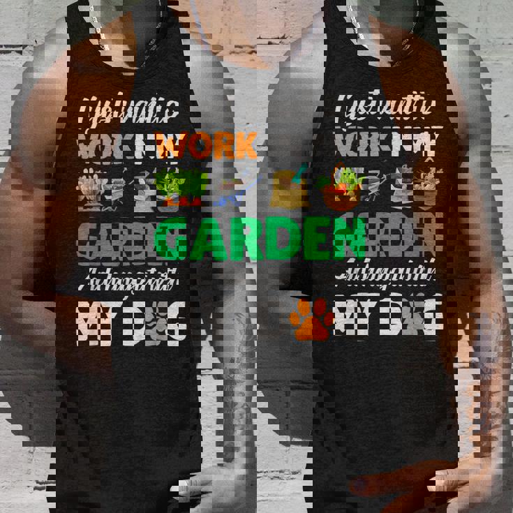 ガーデニング 犬 ペット好き 庭師 庭 ペット ギフト 植物 タンクトップ 彼への贈り物