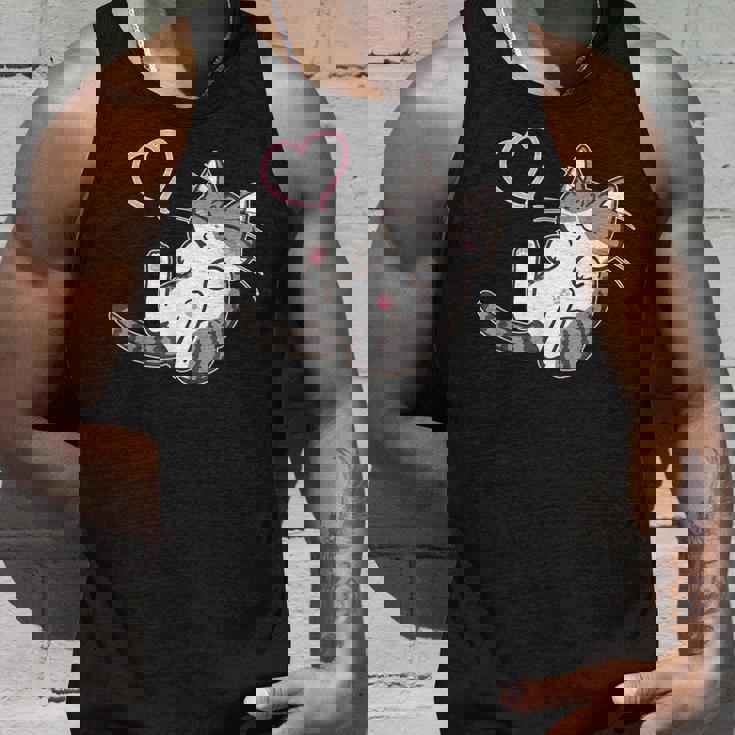 キジ白猫ぐっすり眠る猫ちゃん 猫好き タンクトップ 彼への贈り物