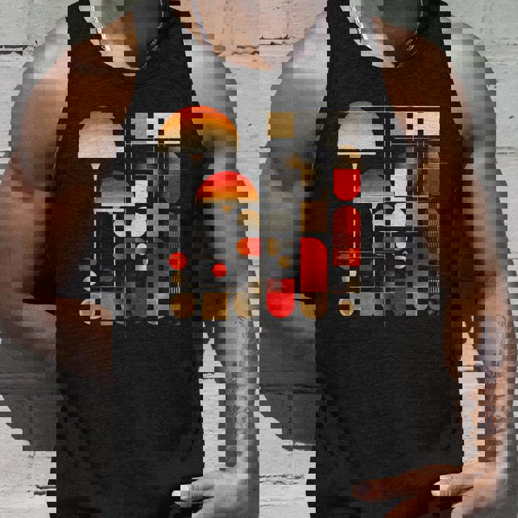 キノコ 幾何学 アート イラスト グラフィック キノコ タンクトップ 彼への贈り物