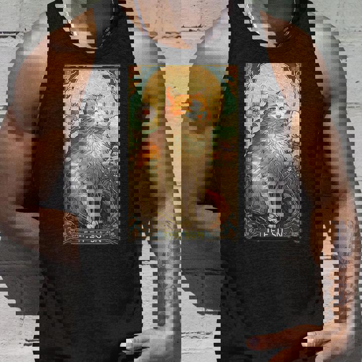 キャットタロットカード、サンタロットカード、アールヌーボーtシャツ タンクトップ 彼への贈り物