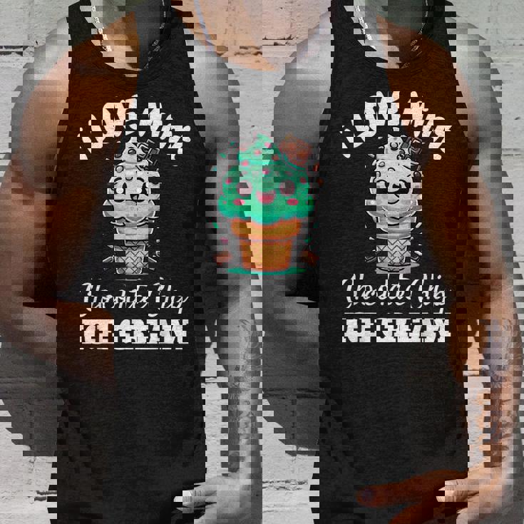 キュート アイラブミント チョコチップス アイスクリーム好き 夏 パーティー タンクトップ 彼への贈り物