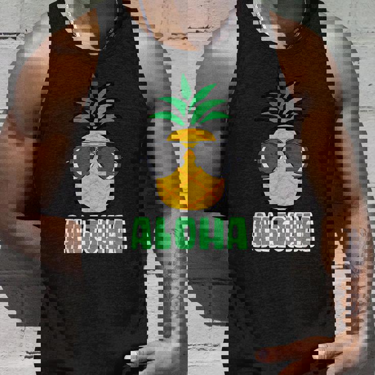 キュートなアロハパイナップルサングラス ハワイアンティキ タンクトップ 彼への贈り物