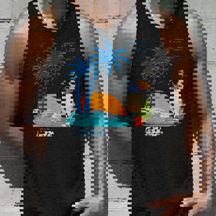 キューバ 熱帯の風景 ハバナ ギフト お土産 カリブ海 ヤシの木 冒険 タンクトップ 彼への贈り物