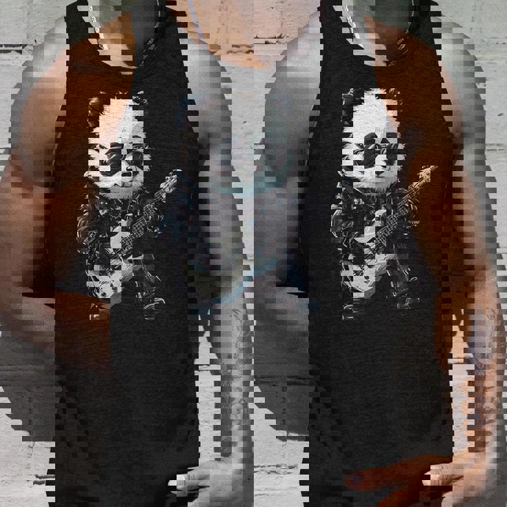 ギター ロック音楽を備えたヘビー ロック メタル パンダ タンクトップ 彼への贈り物
