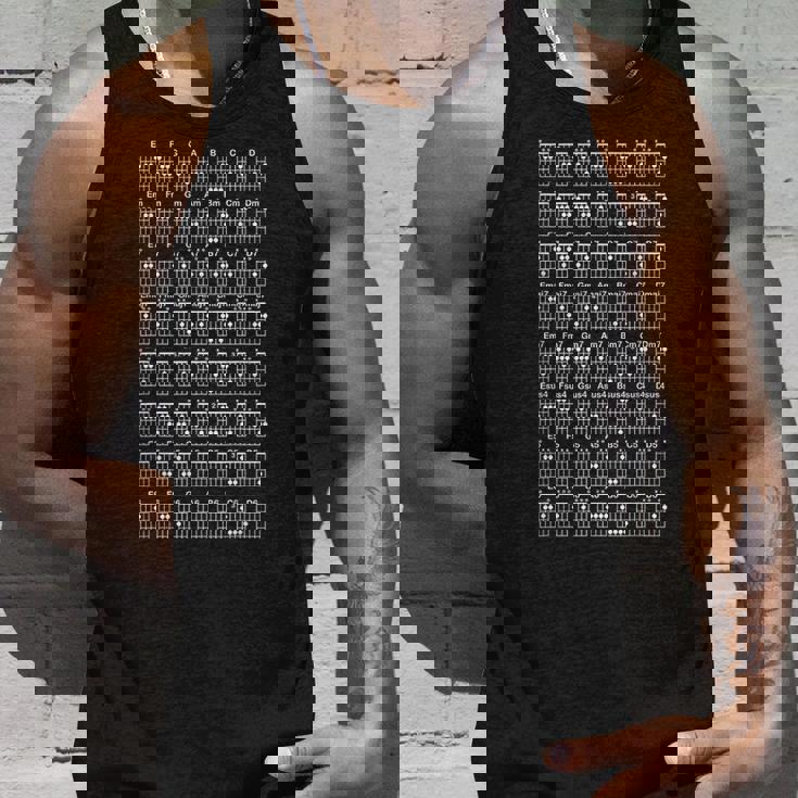 ギター 運指 コード一覧 音楽 ギフトアイデア おもしろ ギター奏者 クラシック ギタリスト コード表 おしゃれ タンクトップ 彼への贈り物