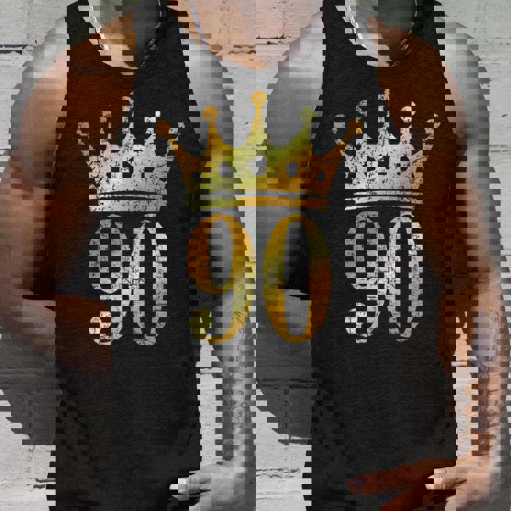 クラウン ナンバー90 ヴィンテージゴールデンイエロー 90歳の誕生日 タンクトップ 彼への贈り物