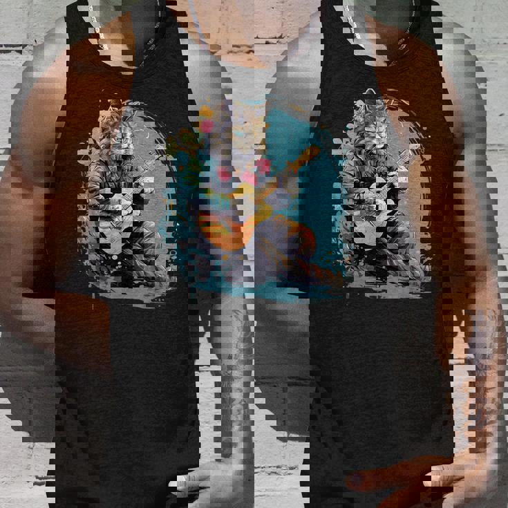 クラシックギターを弾く猫 猫 ギター 音楽 タンクトップ 彼への贈り物