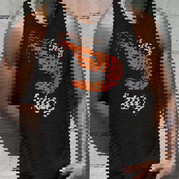 クレイジー エビ レディ シーフード ラバー ディープオーシャン アニマル エビ タンクトップ 彼への贈り物