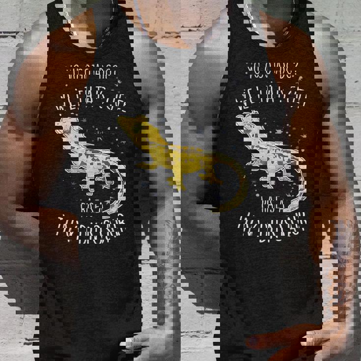 クレステッドゲッコ 小さな恐竜 トカゲ 爬虫類 ペット ハーレクイン タンクトップ 彼への贈り物