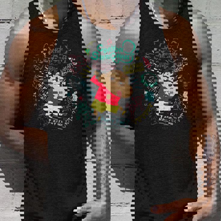 クレヨンしんちゃん しんちゃんと楽器のパーティタイム タンクトップ 彼への贈り物