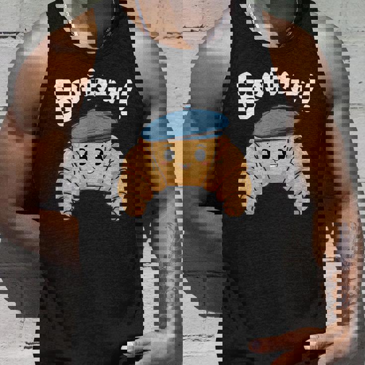 クロワッサン ボンジュール フレンチ 挨拶 フランス ベーキング 朝食 タンクトップ 彼への贈り物