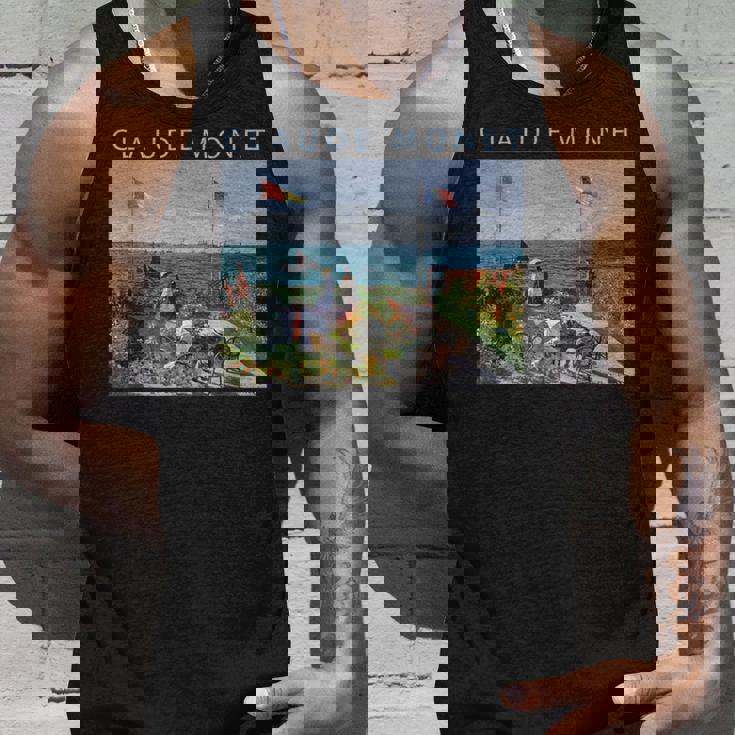 クロード モネ 面白いtシャツ アート サンタドレスの庭園 絵画 メンズ レディース 面白い 服 油彩画 タンクトップ 彼への贈り物