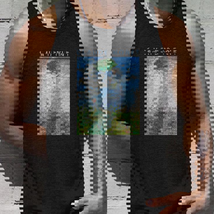 クロード モネ 面白いtシャツ アート 日傘 印象派 絵画 メンズ レディース 面白い 服 美術 油彩画 タンクトップ 彼への贈り物