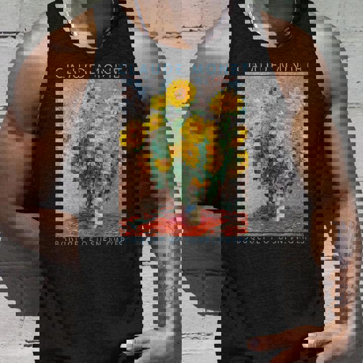 クロード モネ 面白いtシャツ 花 名作 アート ひまわりのブーケ 絵画 メンズ レディース 面白い 服 タンクトップ 彼への贈り物