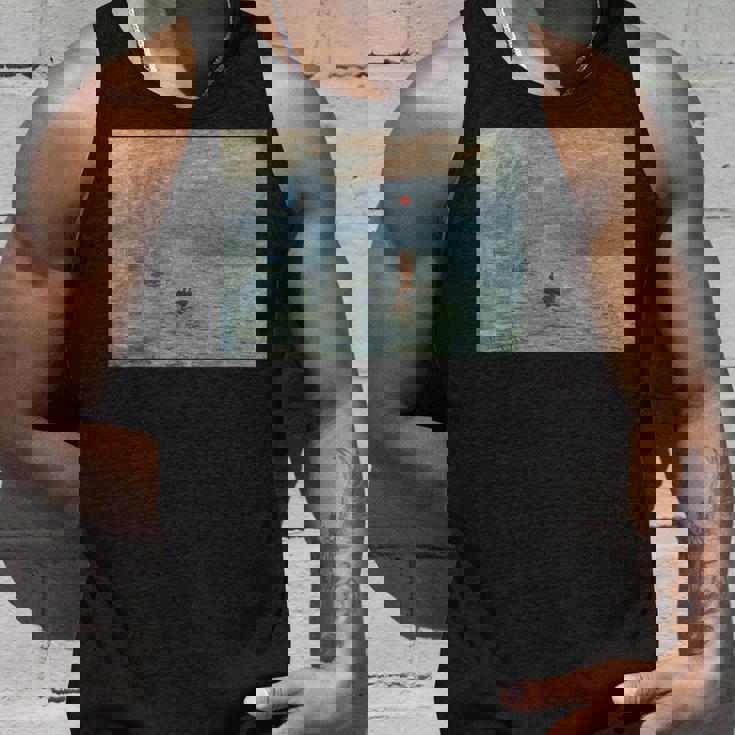 クロード・モネの印象、ソレイユ・レヴァント レトロtシャツ タンクトップ 彼への贈り物