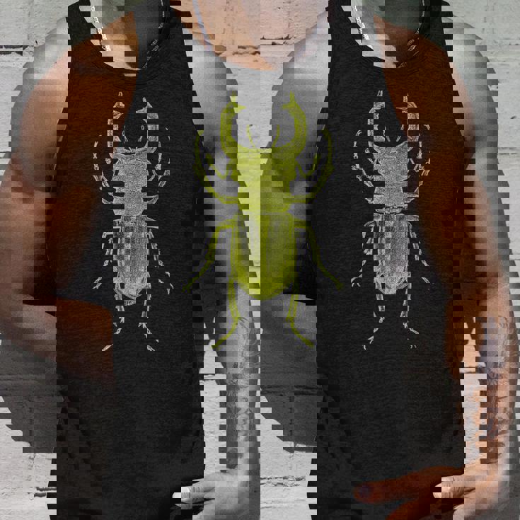 クワガタ愛好家のためのクールなクワガタやカブトムシのアートを使ったヴィンテージ昆虫学 タンクトップ 彼への贈り物