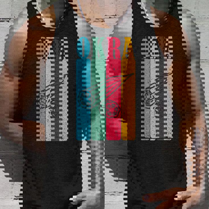 クール レトロ オクラ 70年代 80年代 90年代 オクラ Lovres 面白い ヴィンテージ オクラ タンクトップ 彼への贈り物