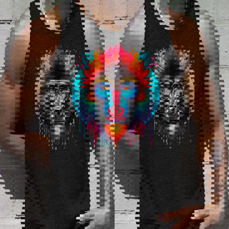 クールなタイダイサングラスマンドリルイラストアート タンクトップ 彼への贈り物