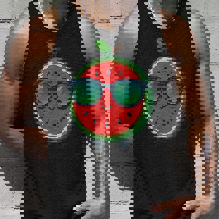 クールな漫画スイカサングラス付き タンクトップ 彼への贈り物