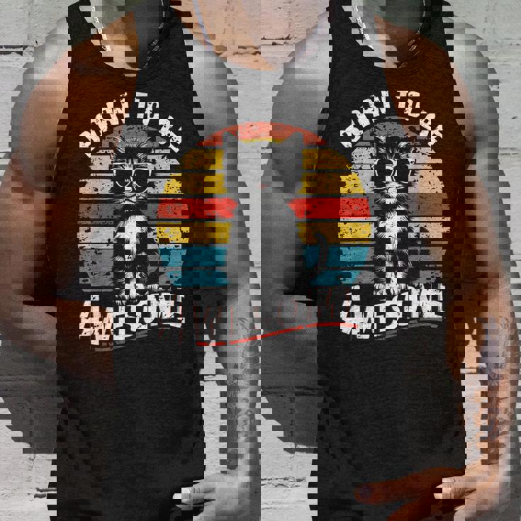 クールな猫のレトロヴィンテージ 素晴らしいために生まれました タンクトップ 彼への贈り物