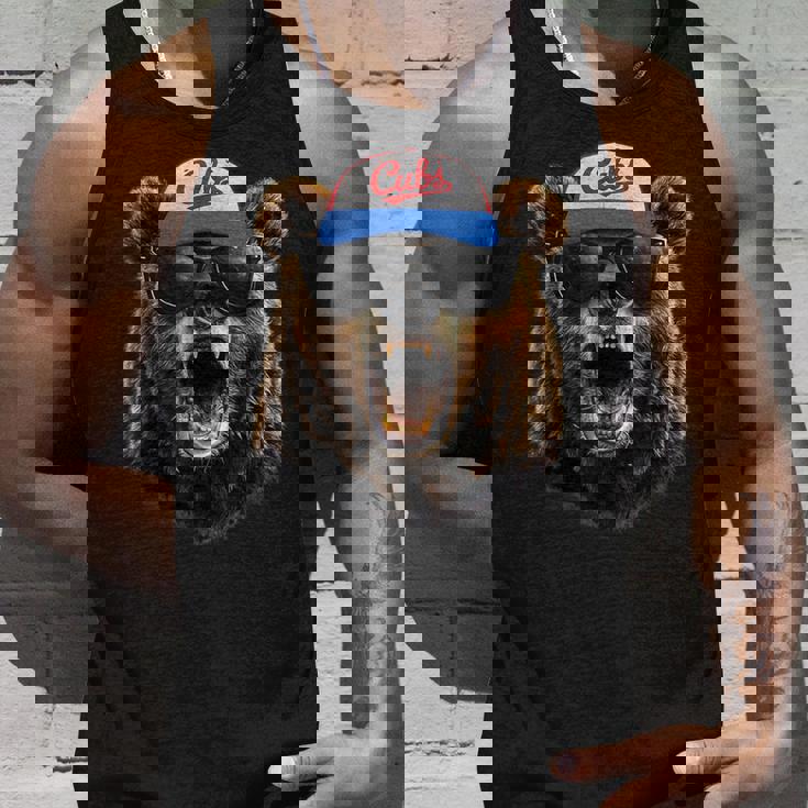 グラフィック カブス 名前 アンティーク風 80年代 カブス 名前 スタイル ギフト アイデア タンクトップ 彼への贈り物