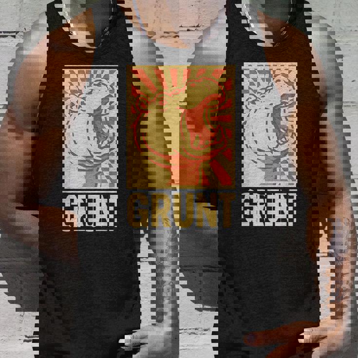 グラントカバアート – 面白い大胆な動物のカバ タンクトップ 彼への贈り物