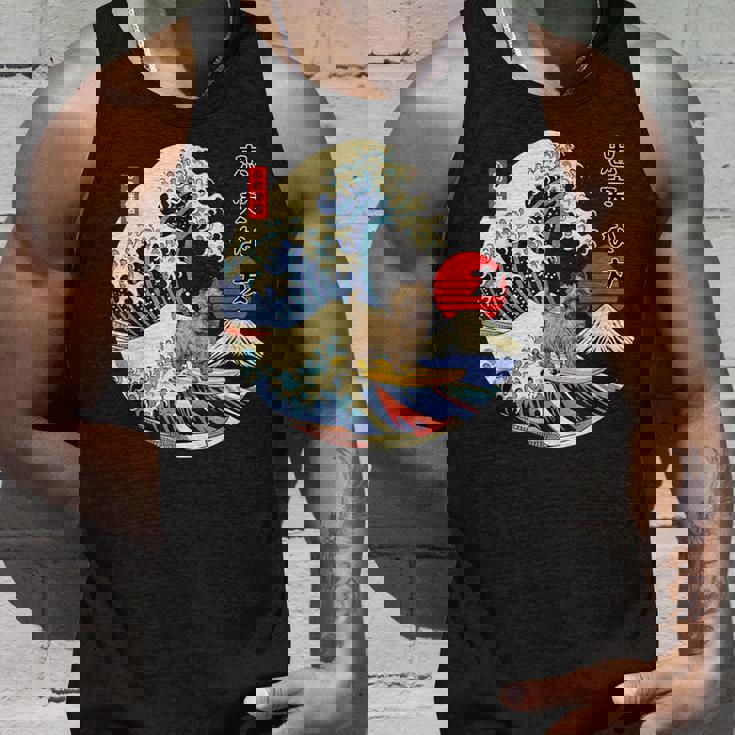 ケアンテリア 日本の神奈川波 サーフ 忠実な犬 タンクトップ 彼への贈り物