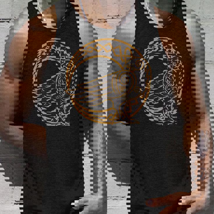 ケルトの月と部族のカラス ウィッカ オカルトシンボル タンクトップ 彼への贈り物