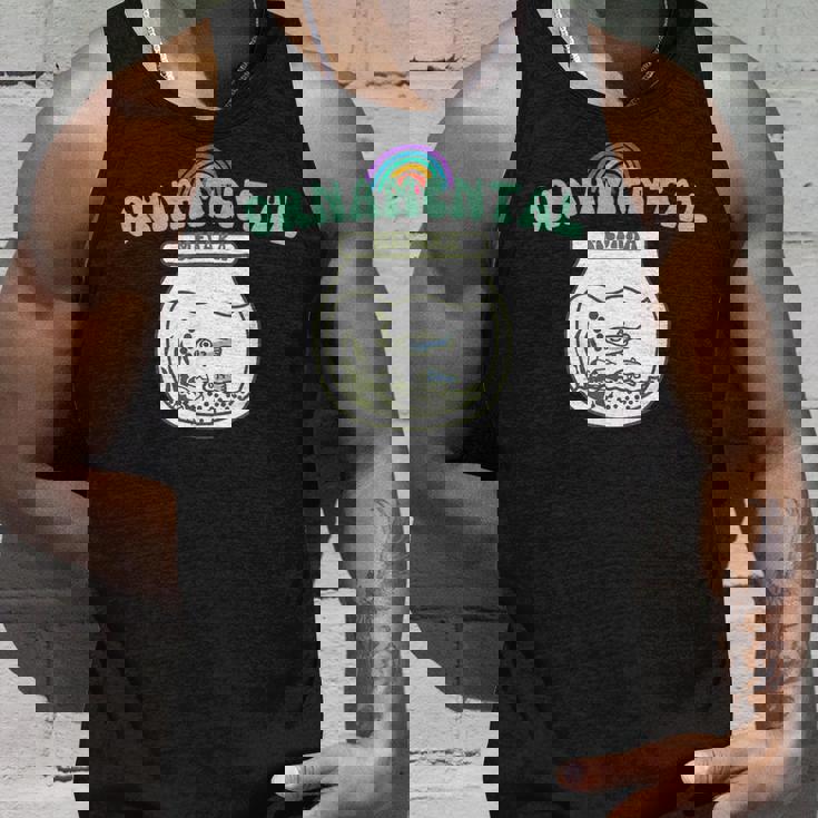 コットン オリジナル プリント ユーモア メダカ 鑑賞用 ロゴ タンクトップ 彼への贈り物