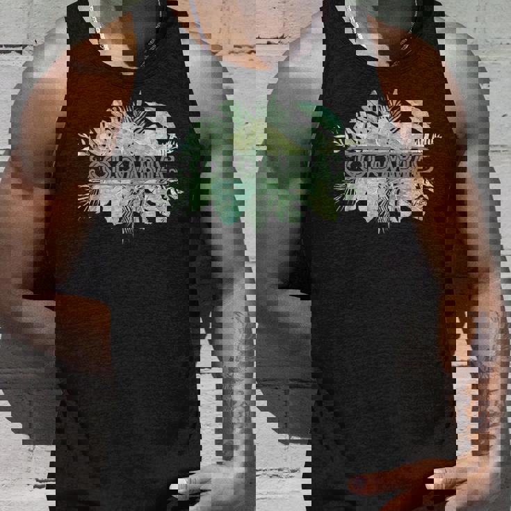 コロンビア ラテンアメリカ カリブ海 太平洋 エコツー リズム ギフト お土産 モンステラヤシ ビーチ ヤシの木 タンクトップ 彼への贈り物