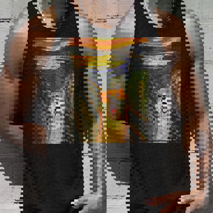 コーギー 面白いtシャツ 犬 ムンクの叫び かわいい メンズ 子供 おもしろ 服 ネタ わんこ タンクトップ 彼への贈り物