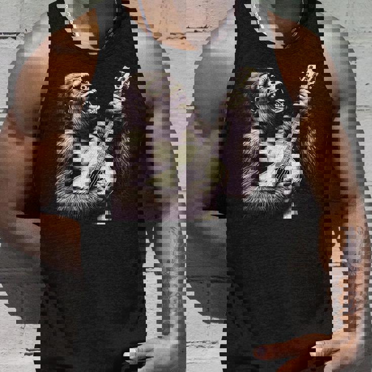 ゴリラ 演奏 ギター 面白い ロック 音楽 ギター ゴリラ タンクトップ 彼への贈り物