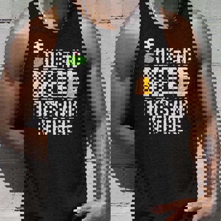 メンズ メンズ ゴルフウェア ゴルフとビール That's Why I'm Here タンクトップ 彼への贈り物