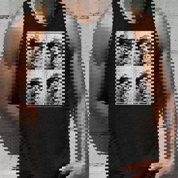 ゴールデンレトリバー カウボーイハット フォトブース セルフィー おもしろ犬 タンクトップ 彼への贈り物