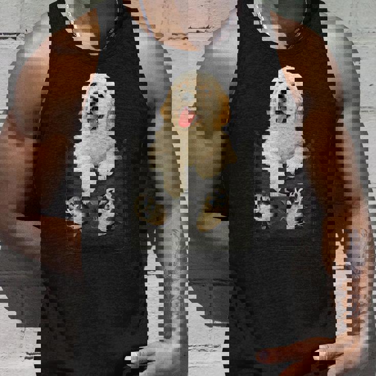 ゴールデンレトリバー ポケットに入った子犬 タンクトップ 彼への贈り物