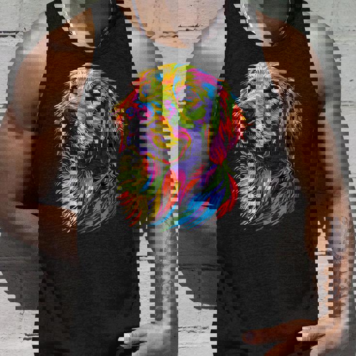 ゴールデン・レトリーバー 犬 カラフル ポップアート 犬好き タンクトップ 彼への贈り物