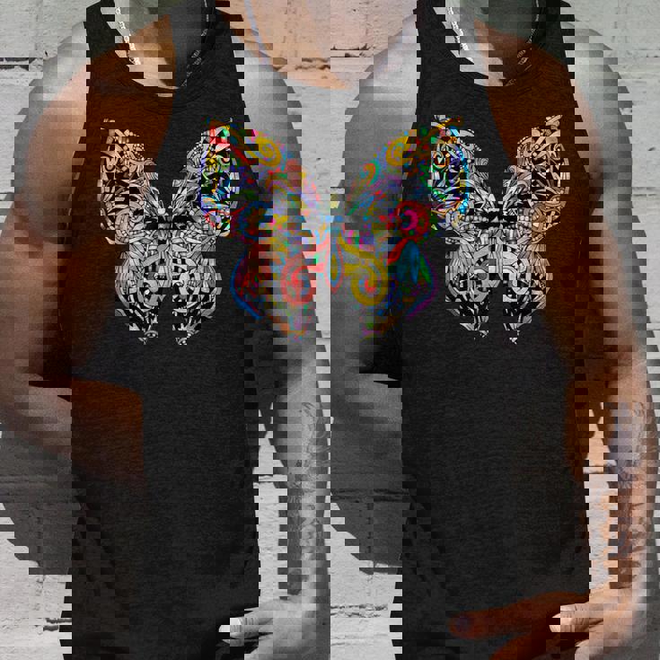 サイケデリック 蝶 神聖な曼荼羅デザイン チャクラ ラブアート タンクトップ 彼への贈り物