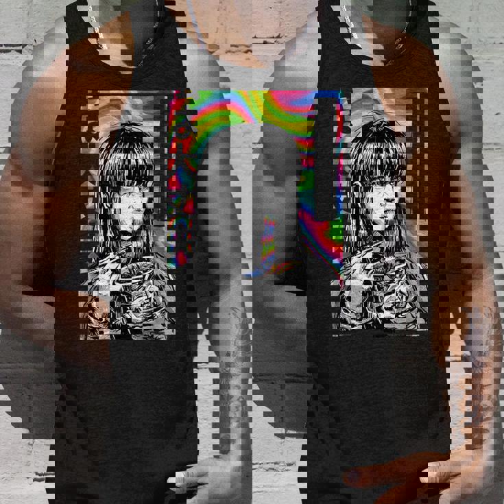 サイケデリック・ラーメン・アニメ・ガール マンガ・インスタント・ヌードル・ガール タンクトップ 彼への贈り物